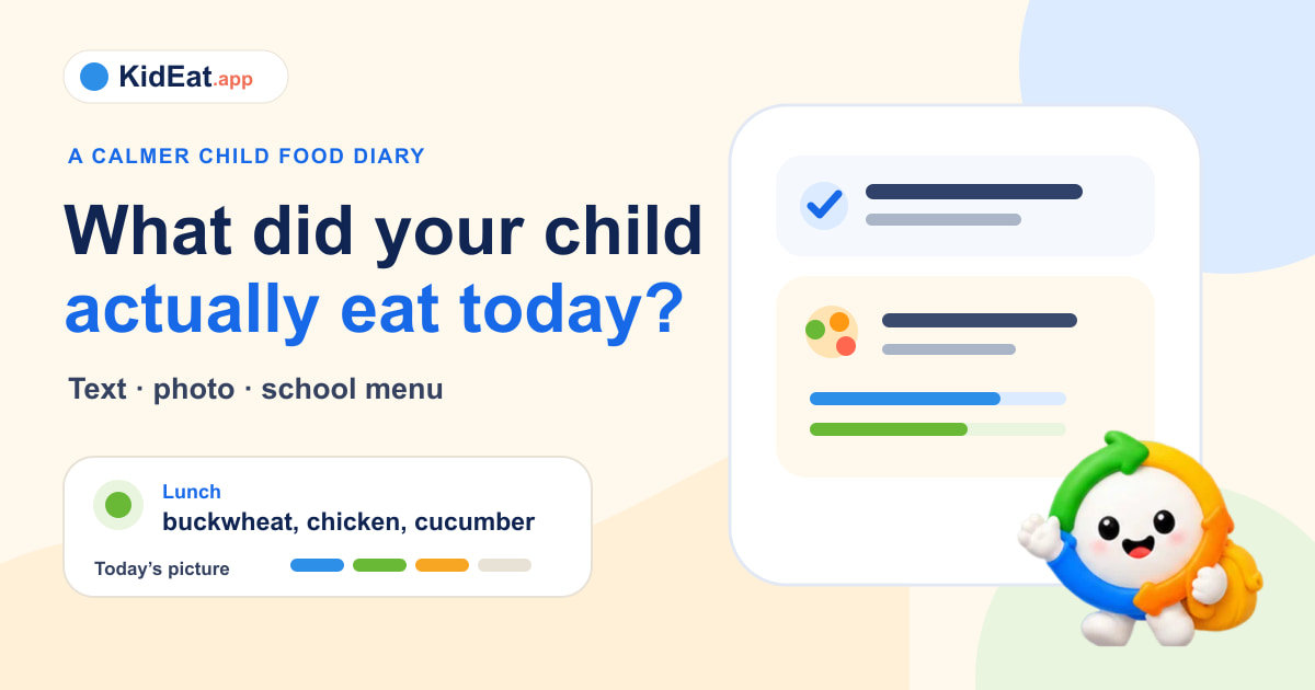 KidEat — a calmer child food diary in Telegram
